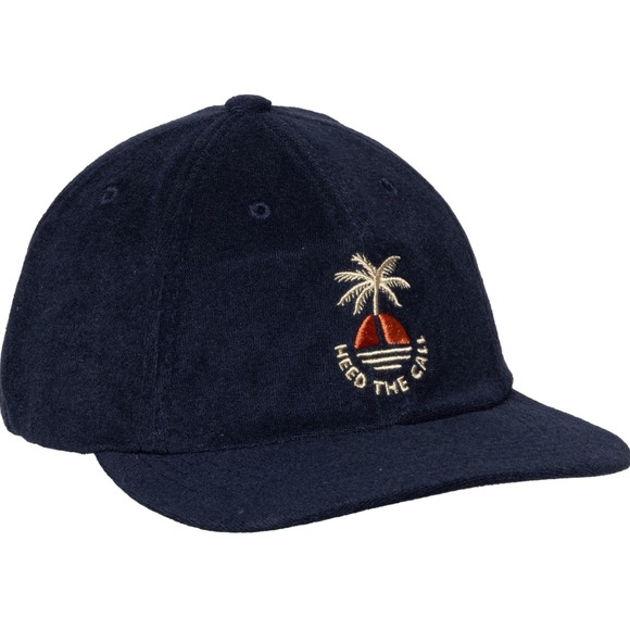 HOWLER BROS Strapback Trucker Hat "Heed the Call" Navy Adjustable Cotton NWT - Picture 1 of 6